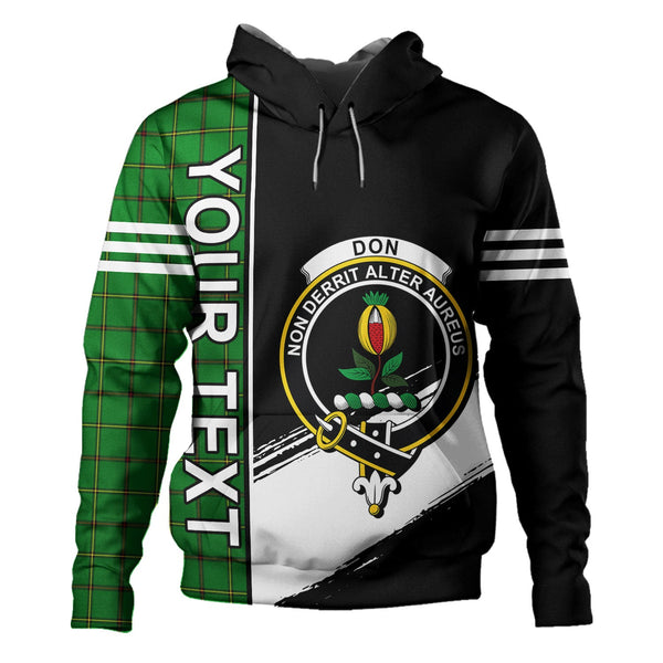 Don (Tribe of Mar) Clan Badge Tartan Hoodie Quarter Style Personalized