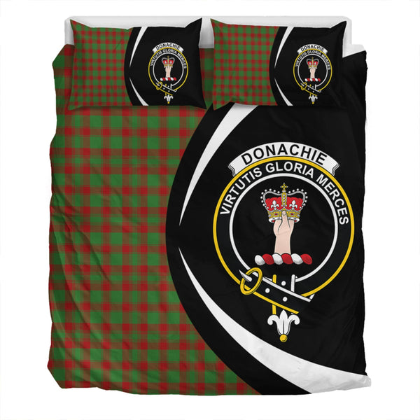 Donachie Modern Clan Badge Tartan Bedding Set Circle Style