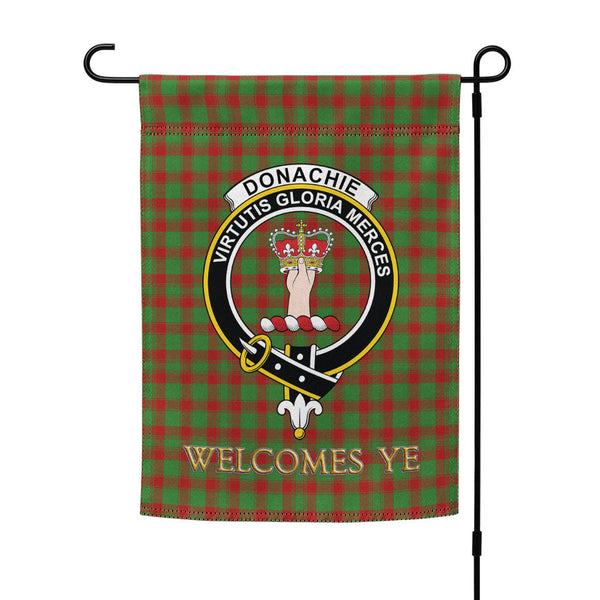 Donachie Modern Clan Badge Tartan Garden Flag