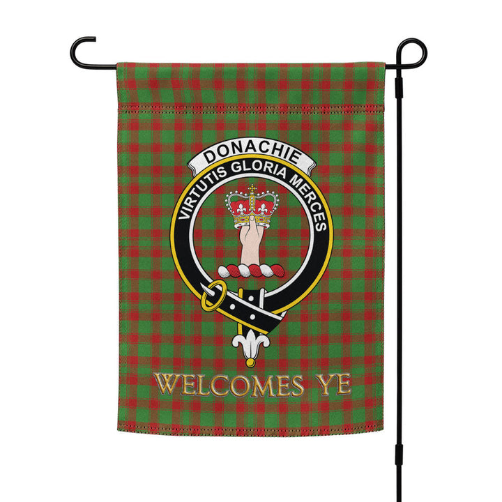 Donachie Modern Clan Badge Tartan Garden Flag