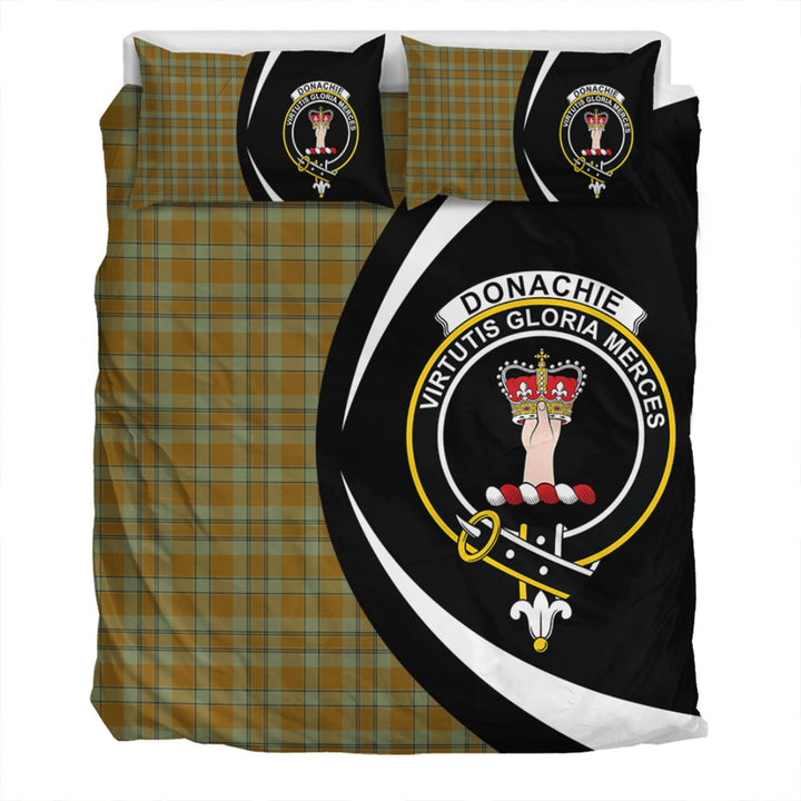 Donachie of Brockloch Hunting Ancient Clan Badge Tartan Bedding Set Circle Style