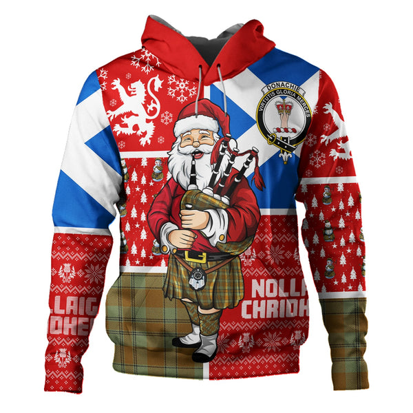 Donachie of Brockloch Hunting Ancient Clan Badge Tartan Hoodie Scotland Christmas Santa