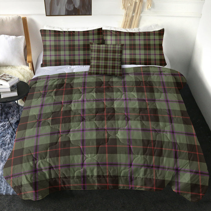 Douglas Black Weathered Tartan Comforter