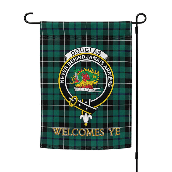 Douglas Modern Clan Badge Tartan Garden Flag