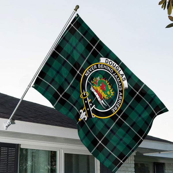 Douglas Modern Clan Badge Tartan House Flag