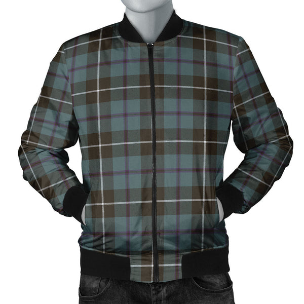 Douglas Weathered Clan Badge Tartan Bomber Jacket
