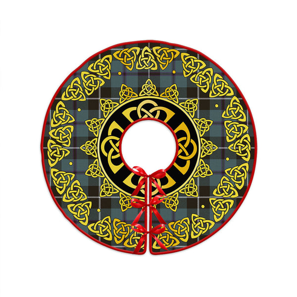 Douglas Weathered Clan Badge Tartan Christmas Tree Skirt Golden Celtic Heritage