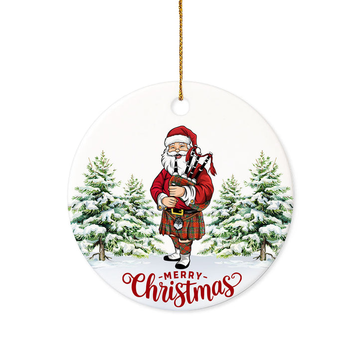 Drummond Ancient Tartan Ceramic Ornament Santa