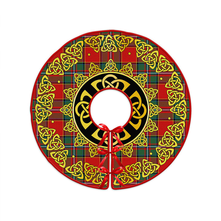Drummond Modern Clan Badge Tartan Christmas Tree Skirt Golden Celtic Heritage