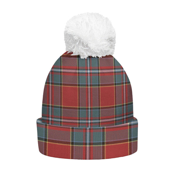 Drummond Weathered Clan Badge Tartan Bobble Beanie Hat