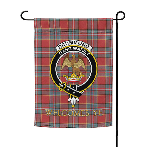 Drummond Weathered Clan Badge Tartan Garden Flag