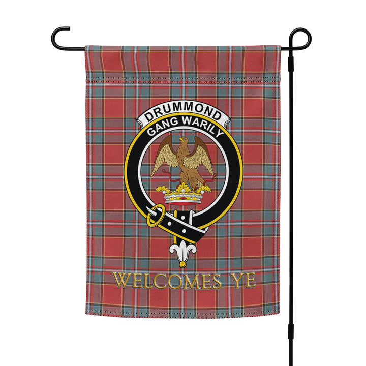 Drummond Weathered Clan Badge Tartan Garden Flag