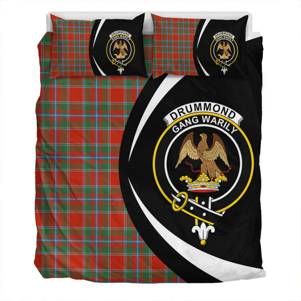 Drummond of Perth Ancient Clan Badge Tartan Bedding Set Circle Style