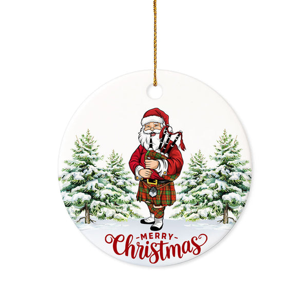 Dunbar Ancient Tartan Ceramic Ornament Santa