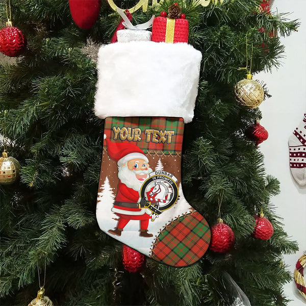 Dunbar Ancient Clan Badge Tartan Christmas Stocking Holiday Blessings Merry Christmas Joy