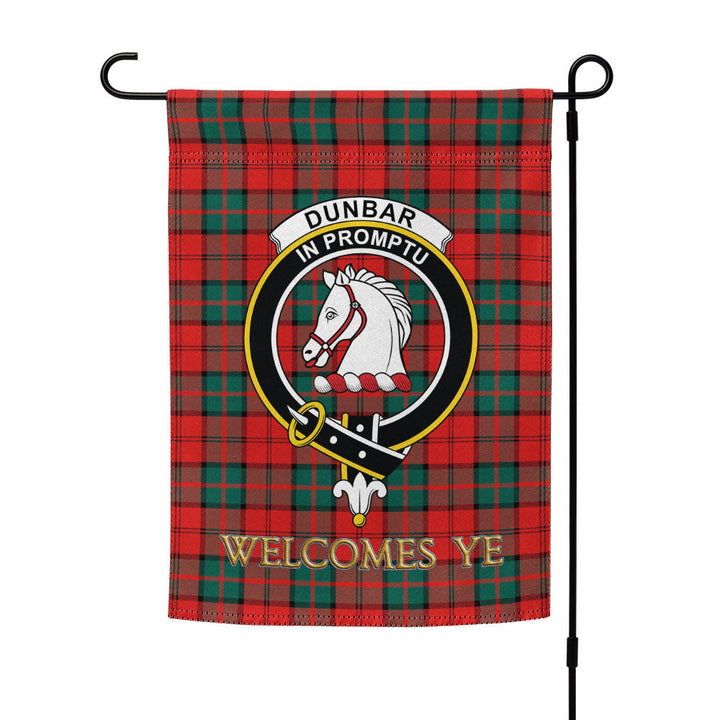 Dunbar Modern Clan Badge Tartan Garden Flag