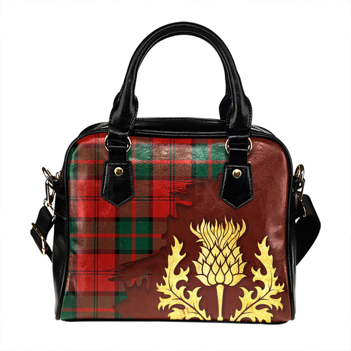 Dunbar Modern Tartan Shoulder Handbag Thistle Oldest Style