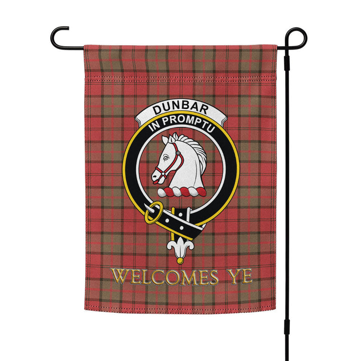 Dunbar Weathered Clan Badge Tartan Garden Flag