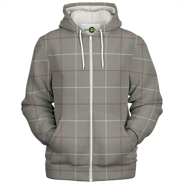 Dunbar of Pitgaveny Weathered Clan Badge Tartan Sherpa Hoodie