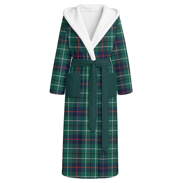 Duncan Modern Clan Badge Tartan Flannel Hooded Bathrobe