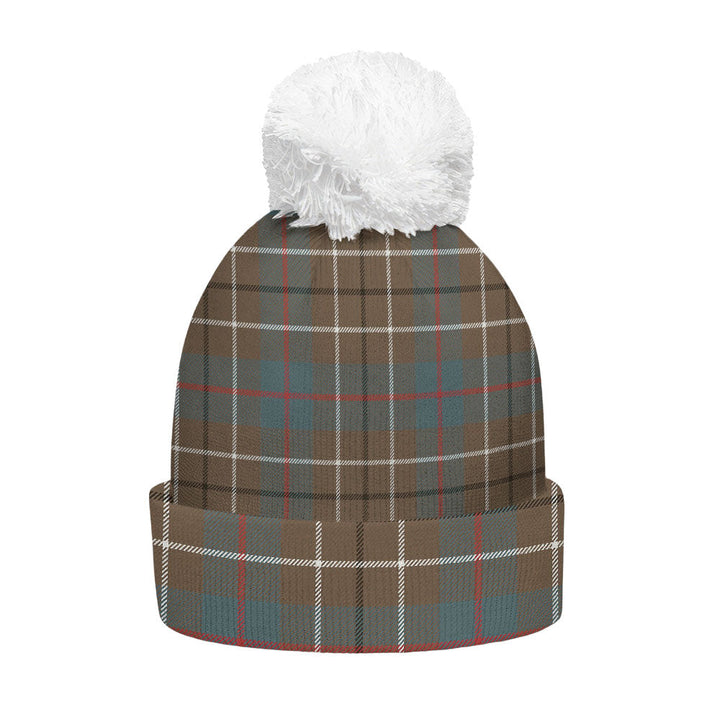 Duncan Weathered Clan Badge Tartan Bobble Beanie Hat