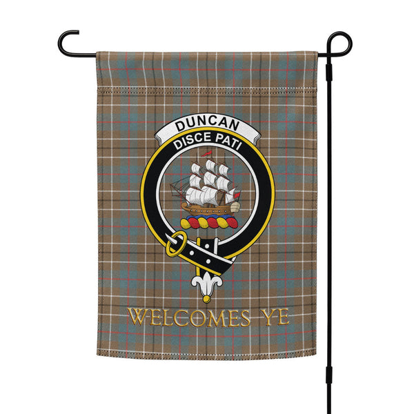 Duncan Weathered Clan Badge Tartan Garden Flag