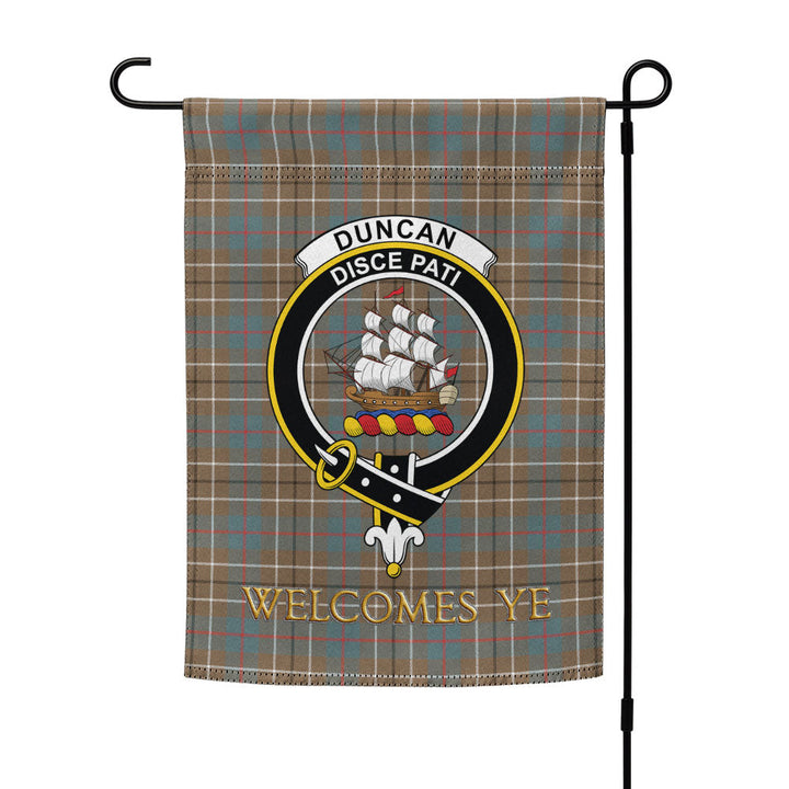 Duncan Weathered Clan Badge Tartan Garden Flag