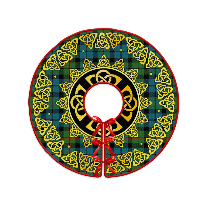 Dundas Ancient Clan Badge Tartan Christmas Tree Skirt Golden Celtic Heritage