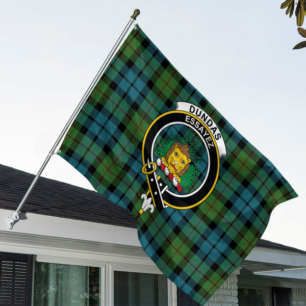 Dundas Ancient Clan Badge Tartan House Flag