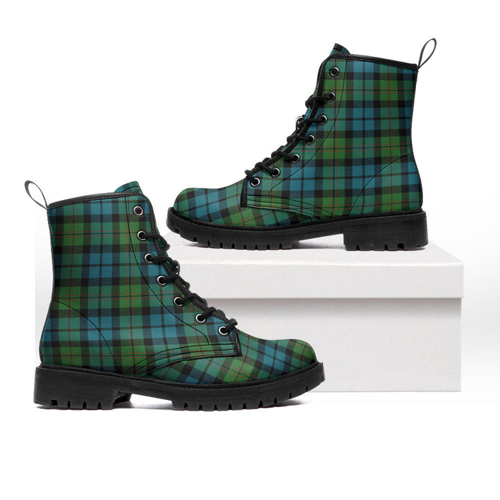 Dundas Ancient Clan Badge Tartan Leather Boots
