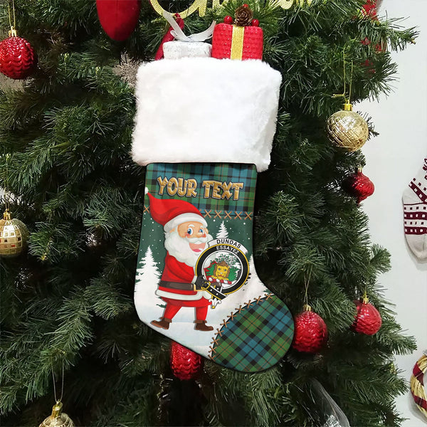 Dundas Ancient Clan Badge Tartan Christmas Stocking Holiday Blessings Merry Christmas Joy
