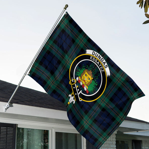 Dundas Modern Clan Badge Tartan House Flag