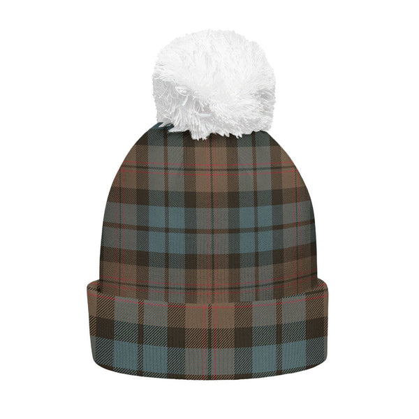 Dundas Weathered Clan Badge Tartan Bobble Beanie Hat