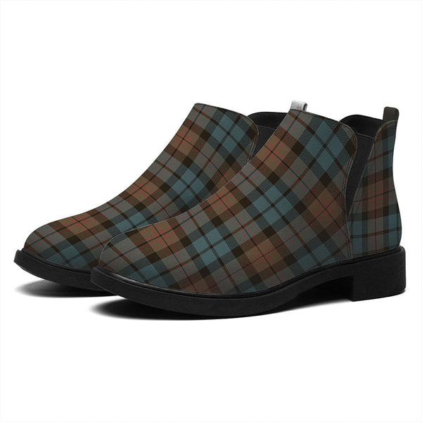 Dundas Weathered Tartan Flat Ankle Boots
