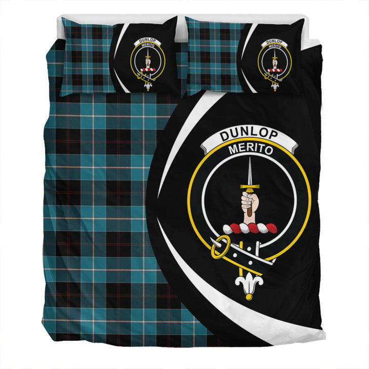 Dunlop Ancient Clan Badge Tartan Bedding Set Circle Style