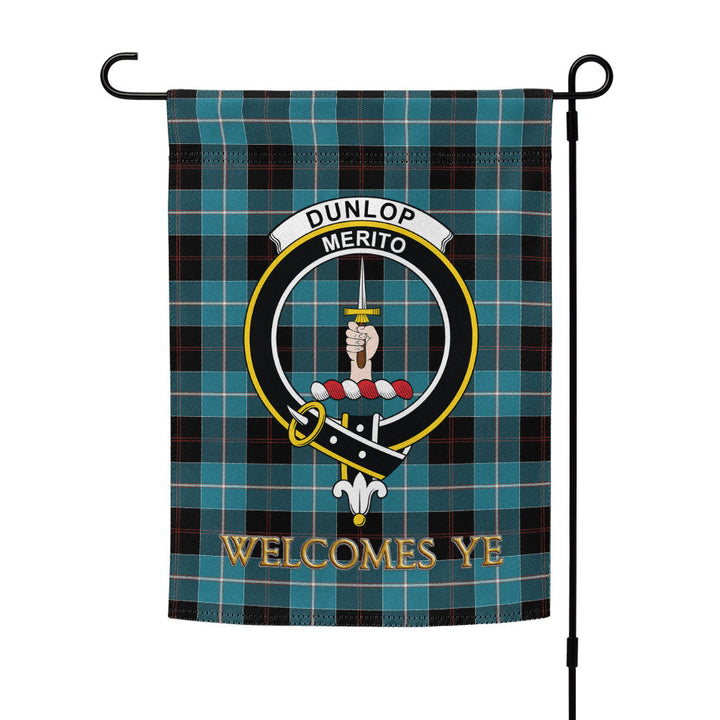 Dunlop Ancient Clan Badge Tartan Garden Flag
