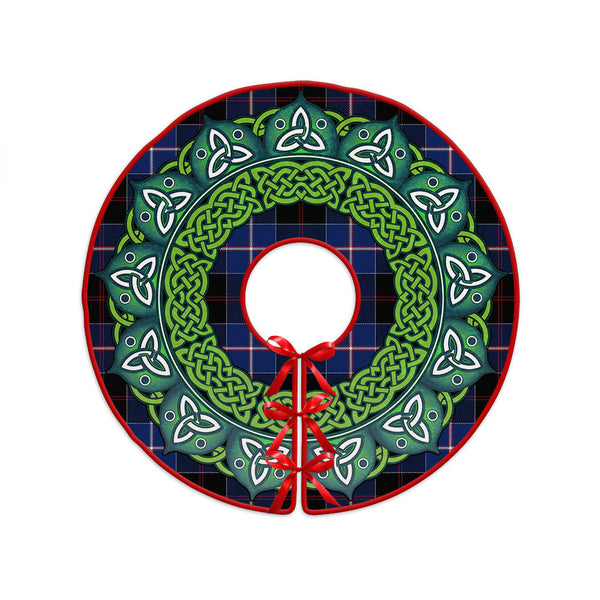 Dunlop Modern Clan Badge Tartan Christmas Tree Skirt Heritage Holiday Decor