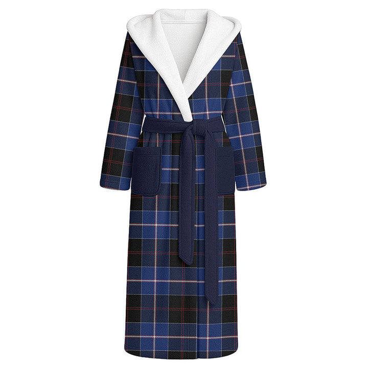 Dunlop Modern Clan Badge Tartan Flannel Hooded Bathrobe