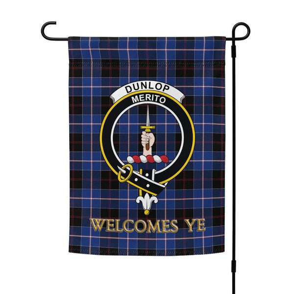 Dunlop Modern Clan Badge Tartan Garden Flag