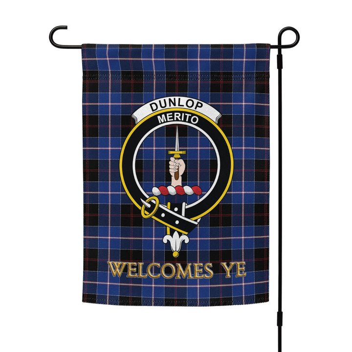 Dunlop Modern Clan Badge Tartan Garden Flag