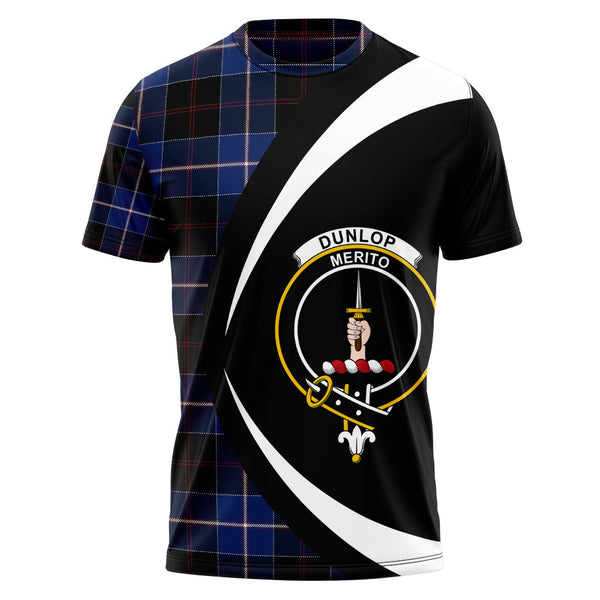 Dunlop Modern Clan Badge Tartan T-Shirt Circle Style Personalized