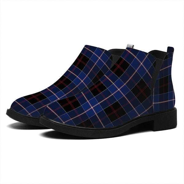 Dunlop Modern Tartan Flat Ankle Boots