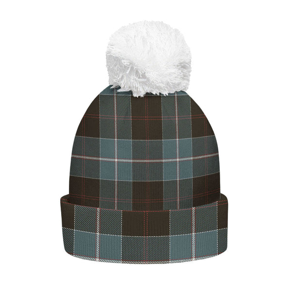 Dunlop Weathered Clan Badge Tartan Bobble Beanie Hat