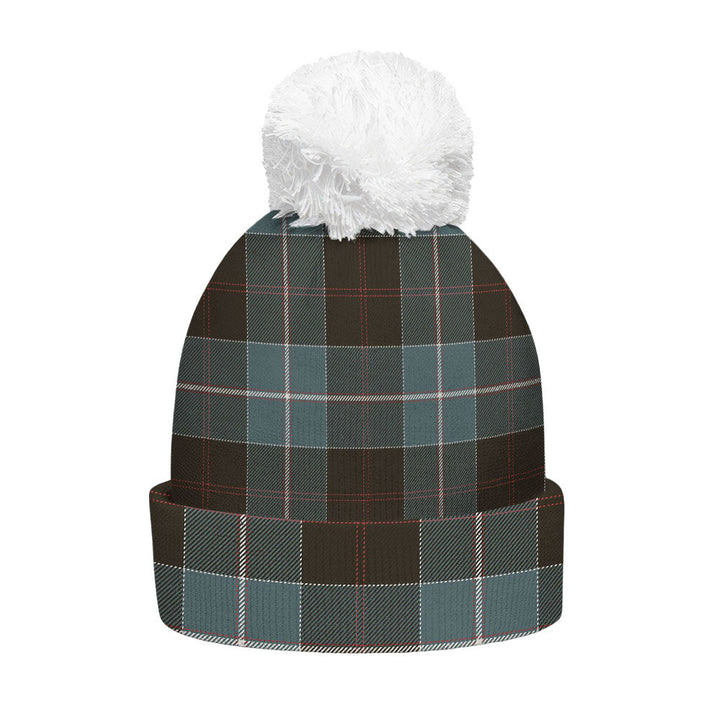 Dunlop Weathered Clan Badge Tartan Bobble Beanie Hat
