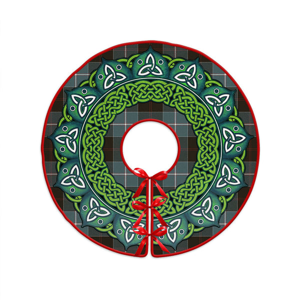 Dunlop Weathered Clan Badge Tartan Christmas Tree Skirt Heritage Holiday Decor