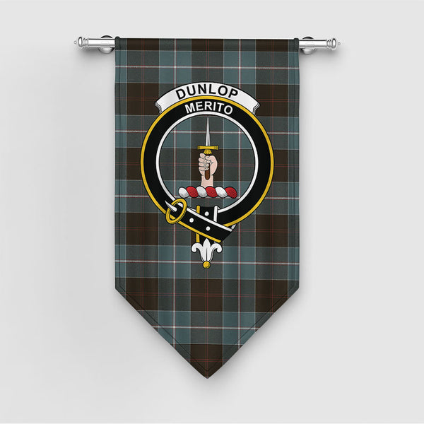 Dunlop Weathered Clan Badge Tartan Gonfalon