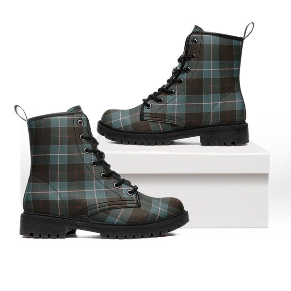 Dunlop Weathered Clan Badge Tartan Leather Boots