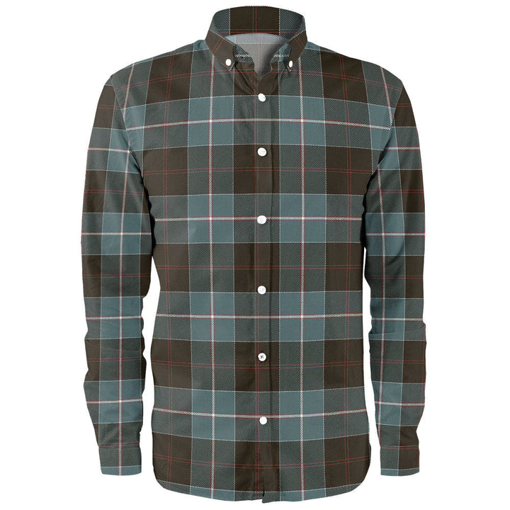 Dunlop Weathered Clan Badge Tartan Long Sleeve Shirt
