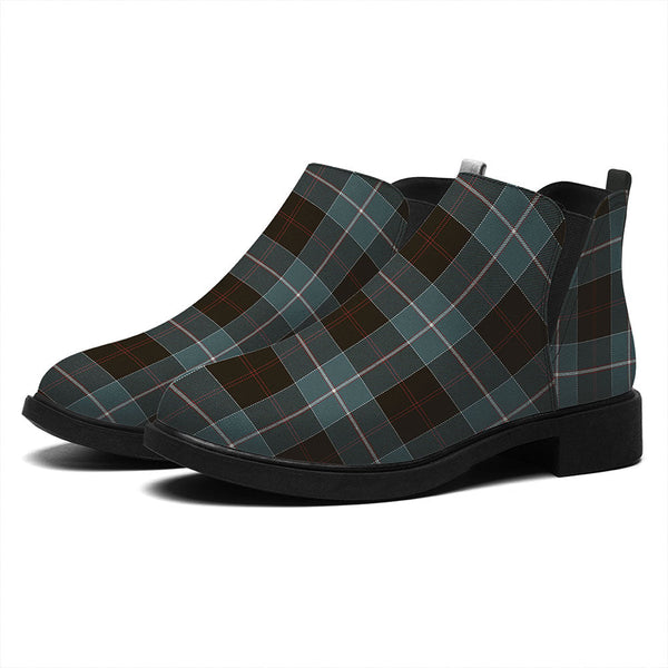 Dunlop Weathered Tartan Flat Ankle Boots