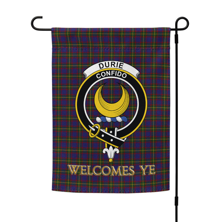 Durie Clan Badge Tartan Garden Flag